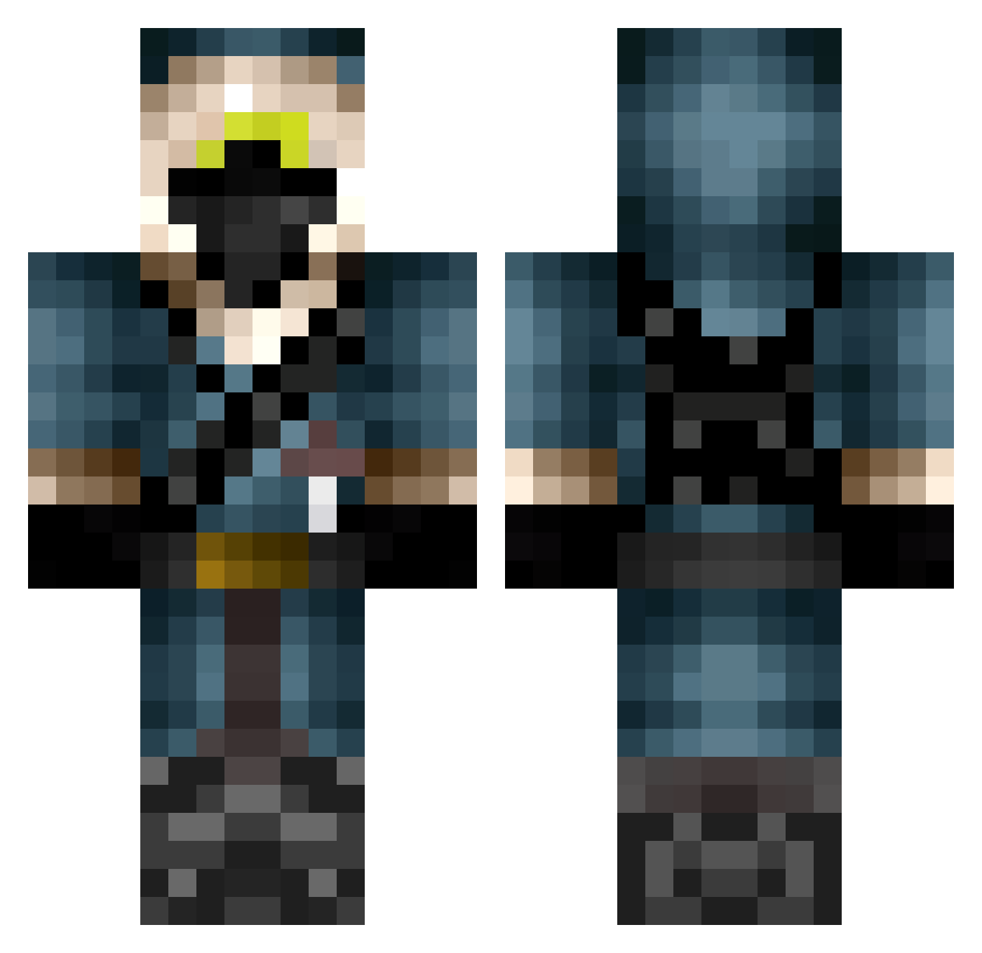 GirayKirim Minecraft skin, front and back view