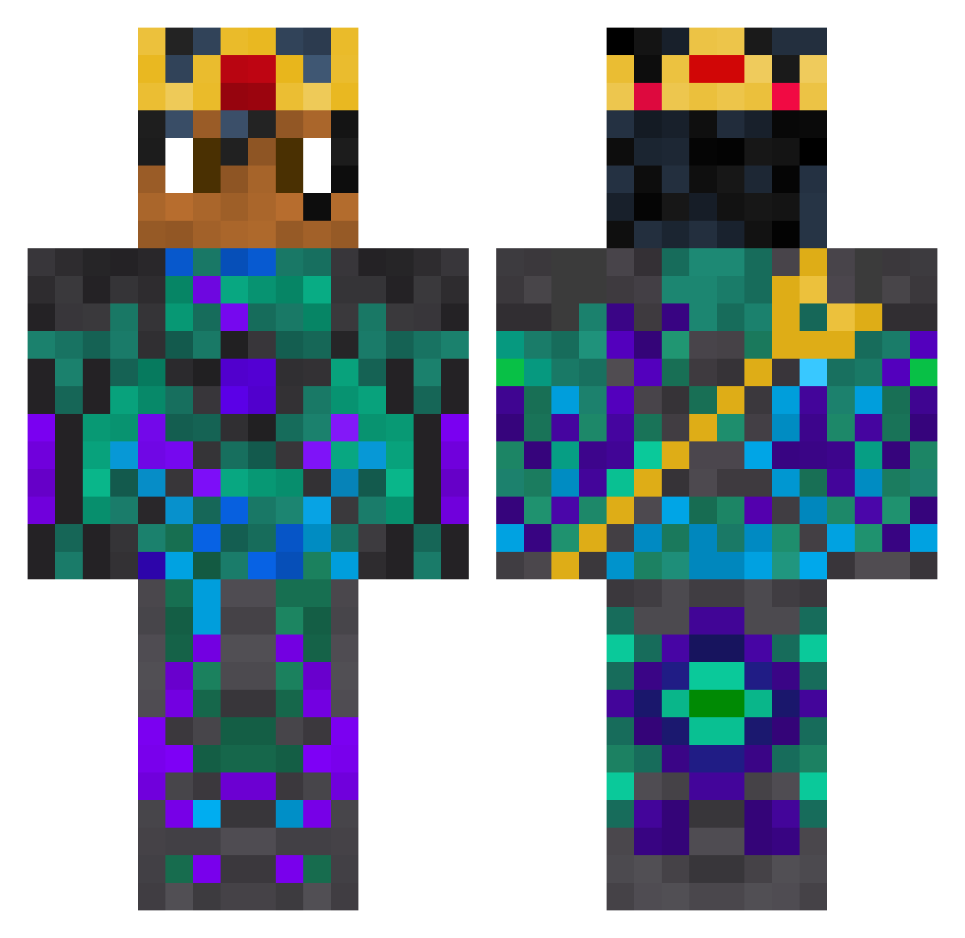 aurea Minecraft skin, front and back view