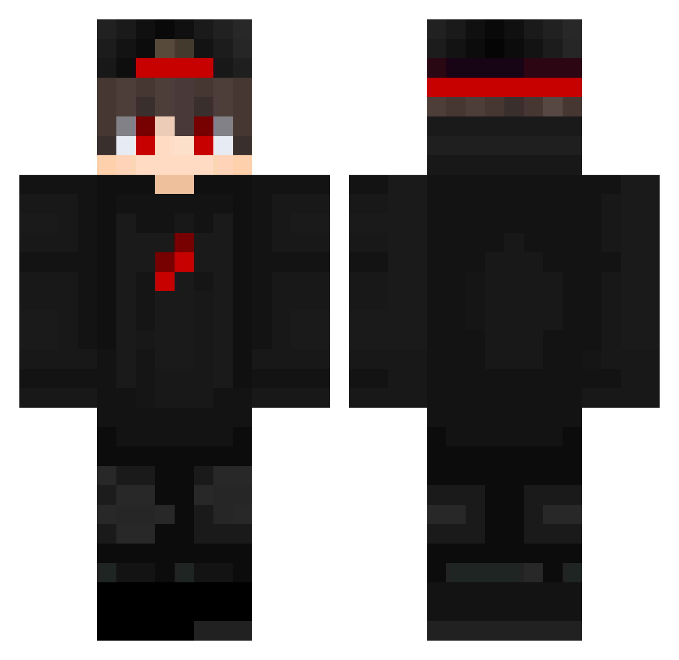 TitleKunGz Minecraft skin, front and back view