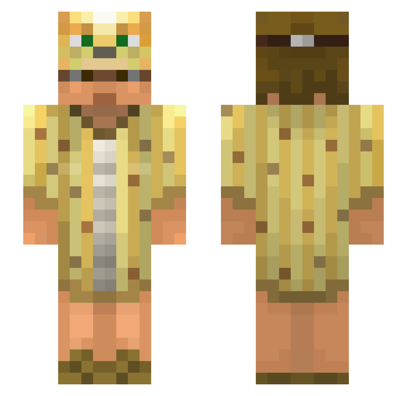 upoxu Minecraft skin, front and back view