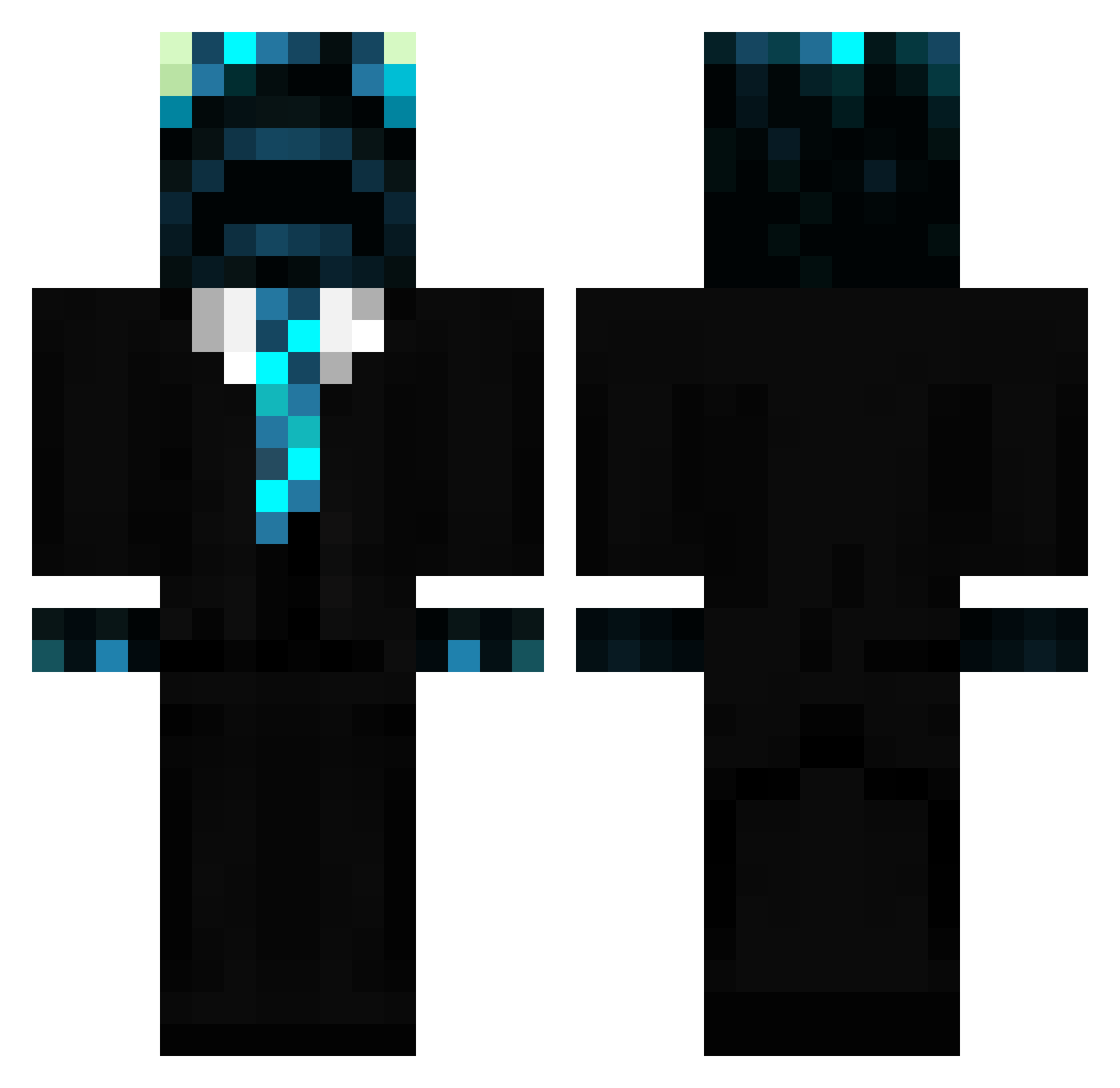 uKorey Minecraft skin, front and back view
