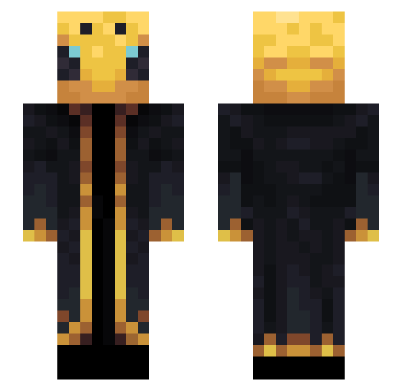 ryuuzka Minecraft skin, front and back view