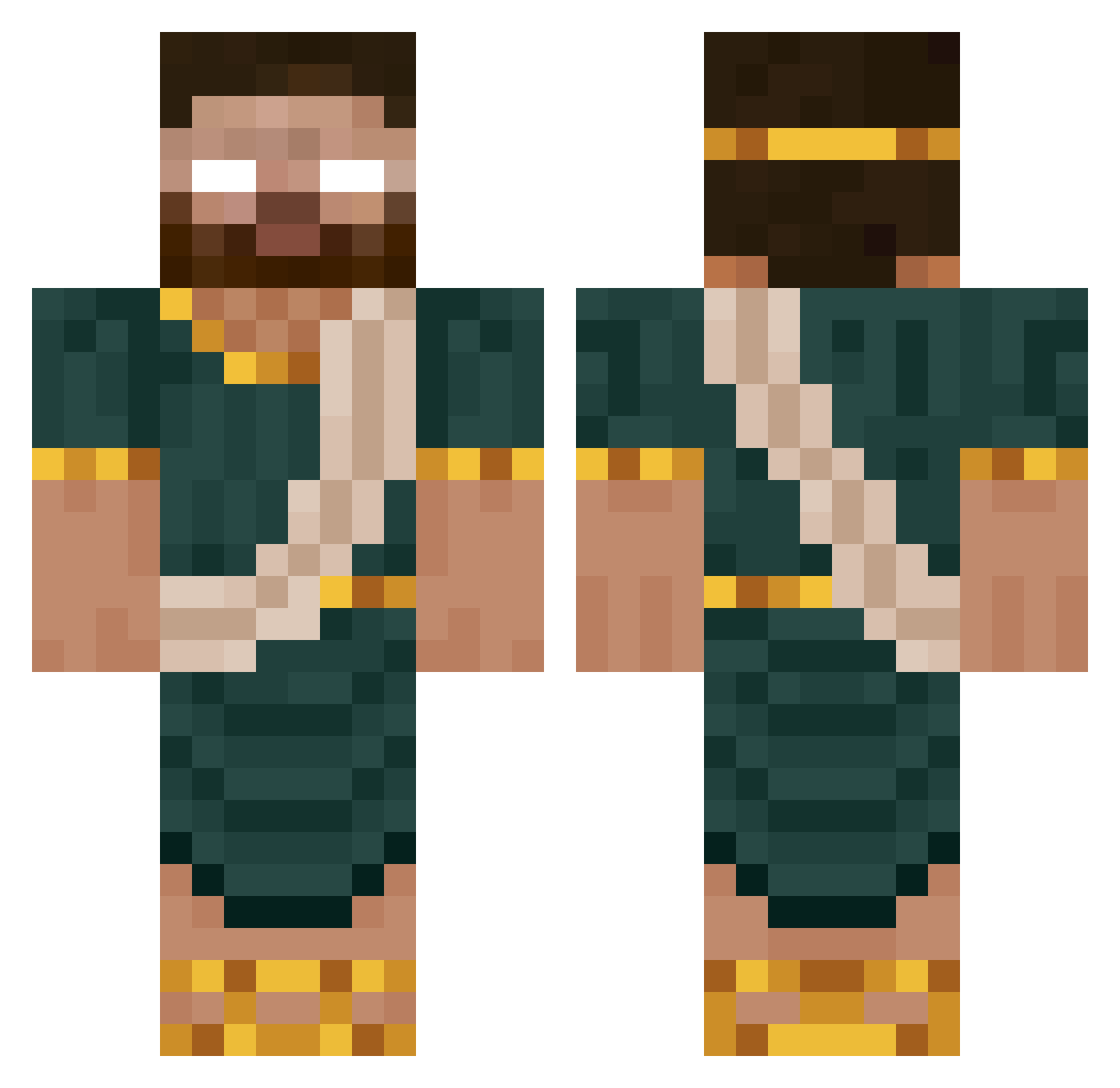 Magic_Lord Minecraft skin, front and back view