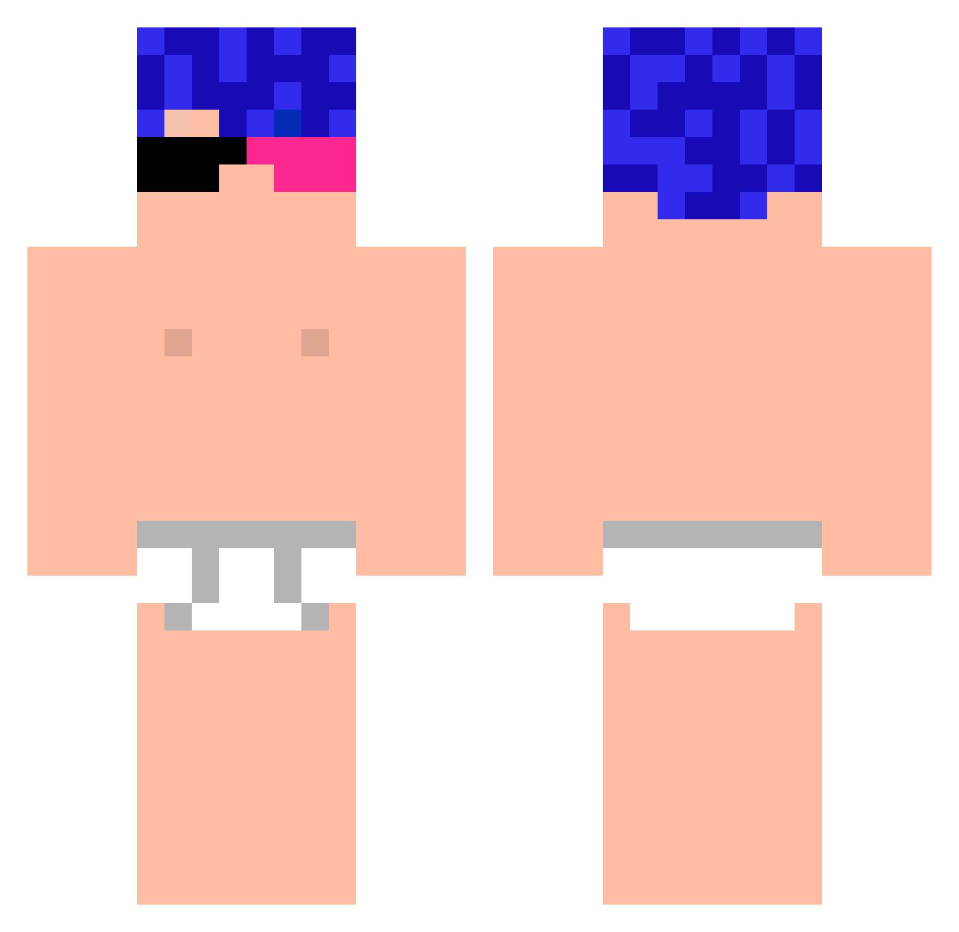 Mate1934 Minecraft skin, front and back view