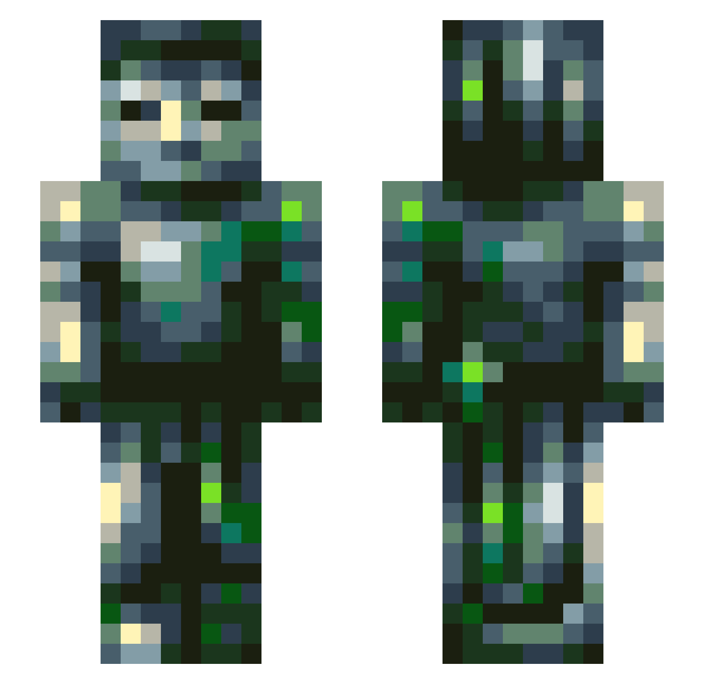 0tamoT Minecraft skin, front and back view