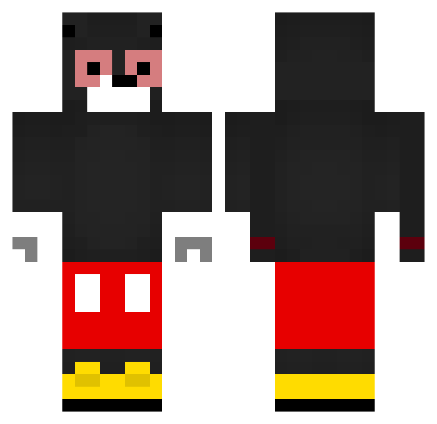 Guillermelo Minecraft skin, front and back view