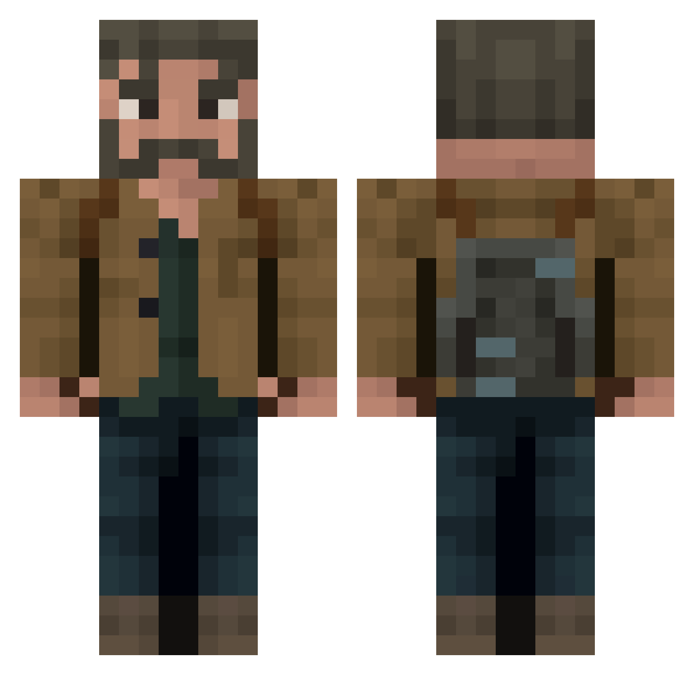 Bochel8796 Minecraft skin, front and back view