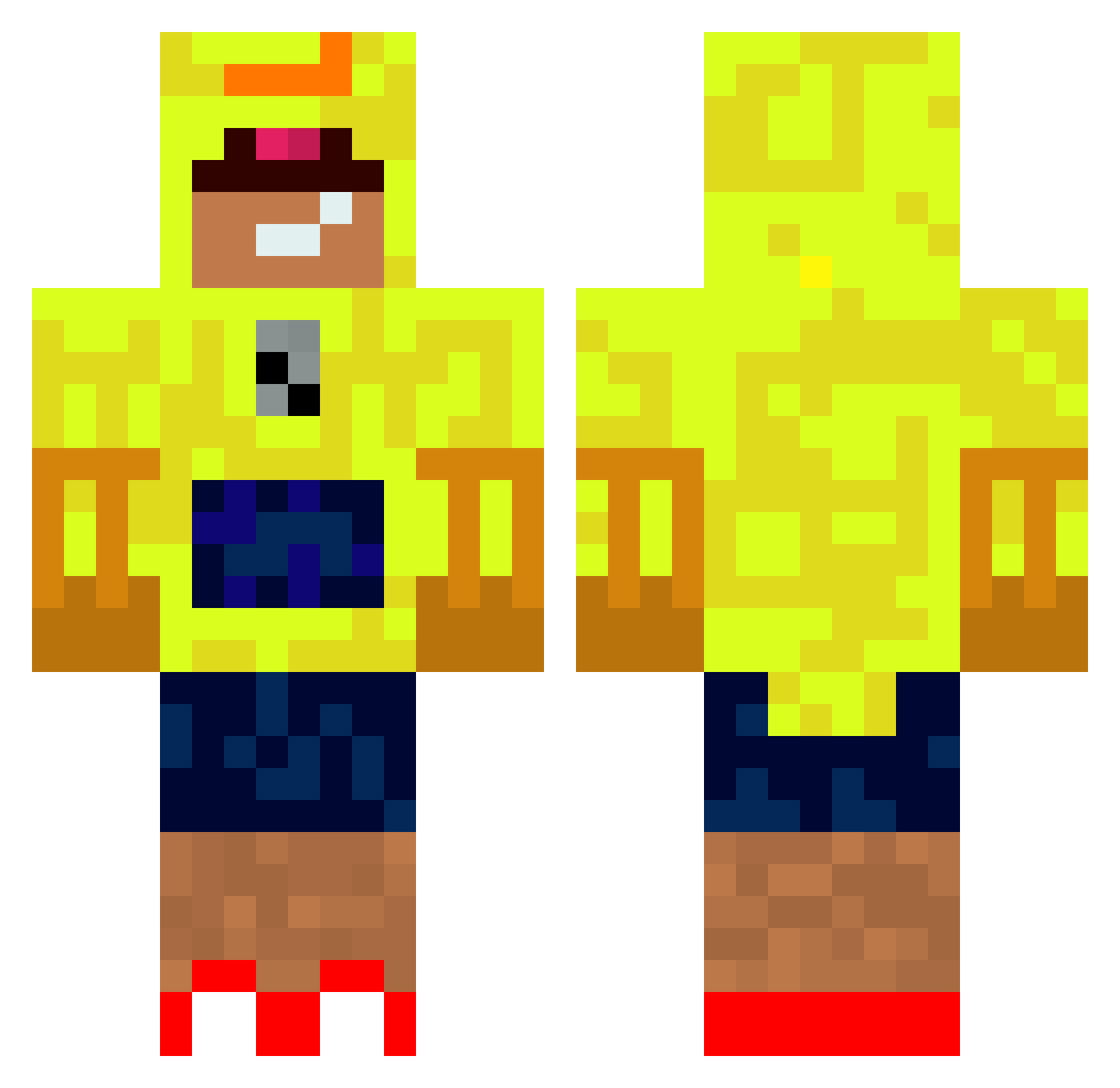 netpolis Minecraft skin, front and back view