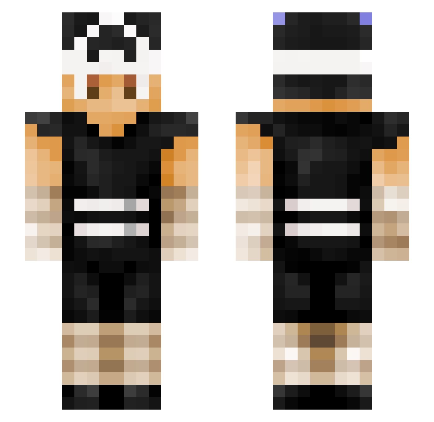 StrawBoss1 Minecraft skin, front and back view