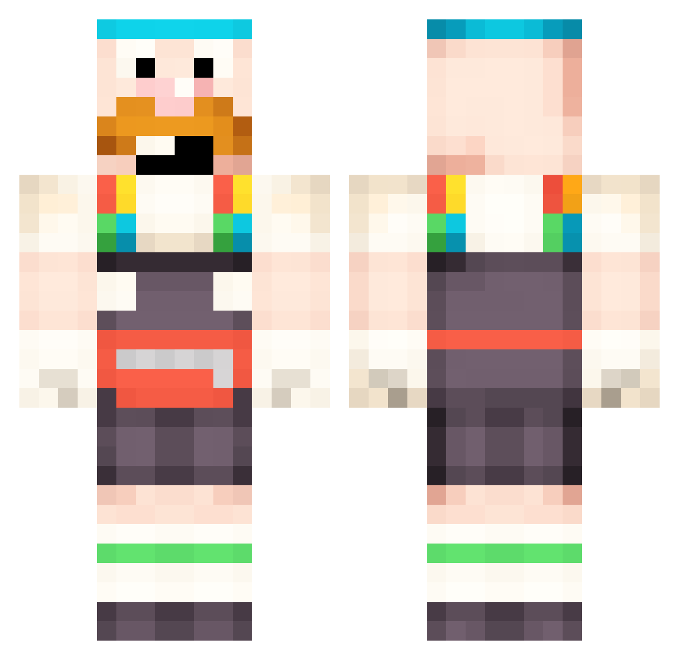 _Kachullapi_ Minecraft skin, front and back view