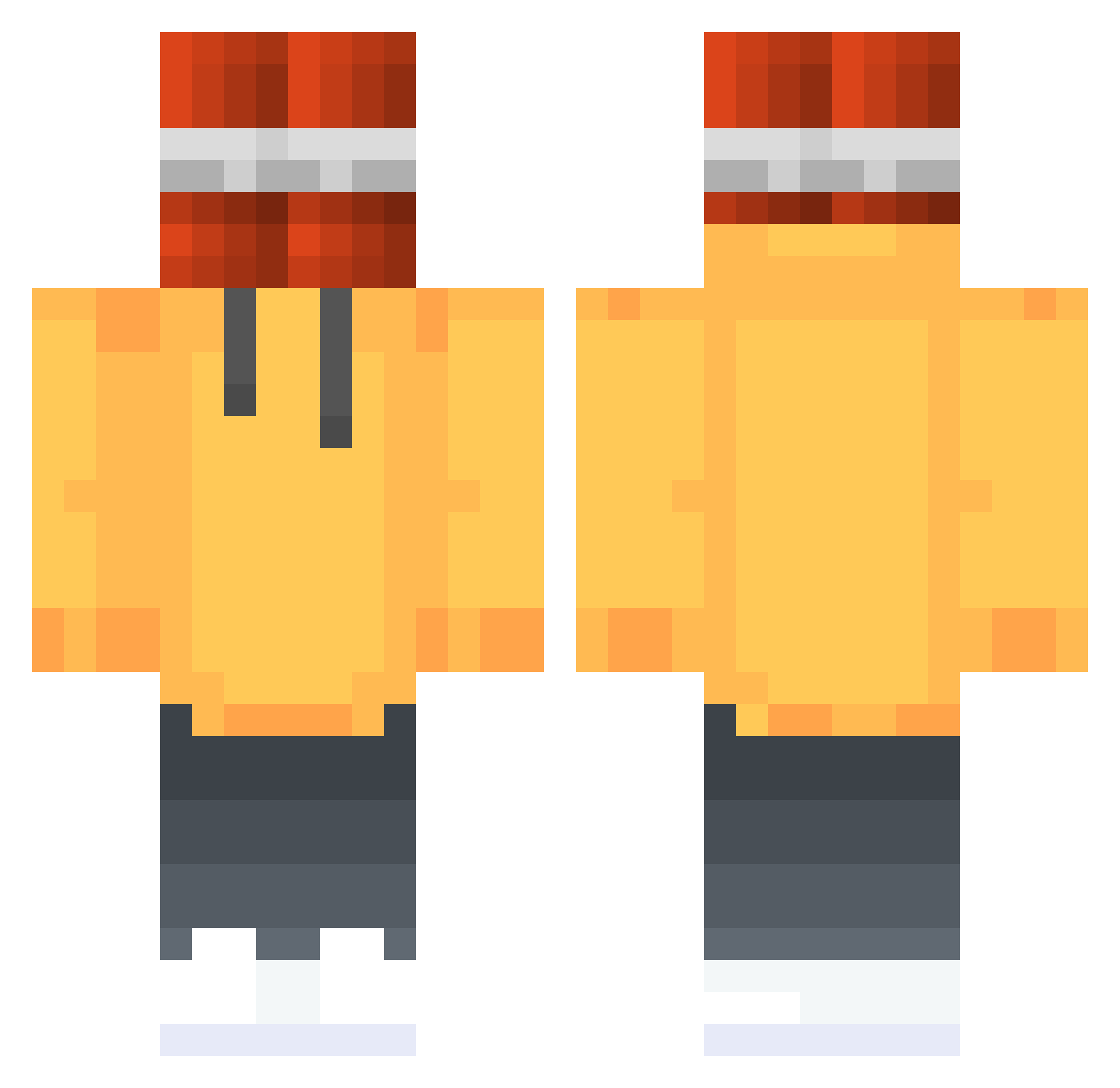 TNTGonnaBlow Minecraft skin, front and back view