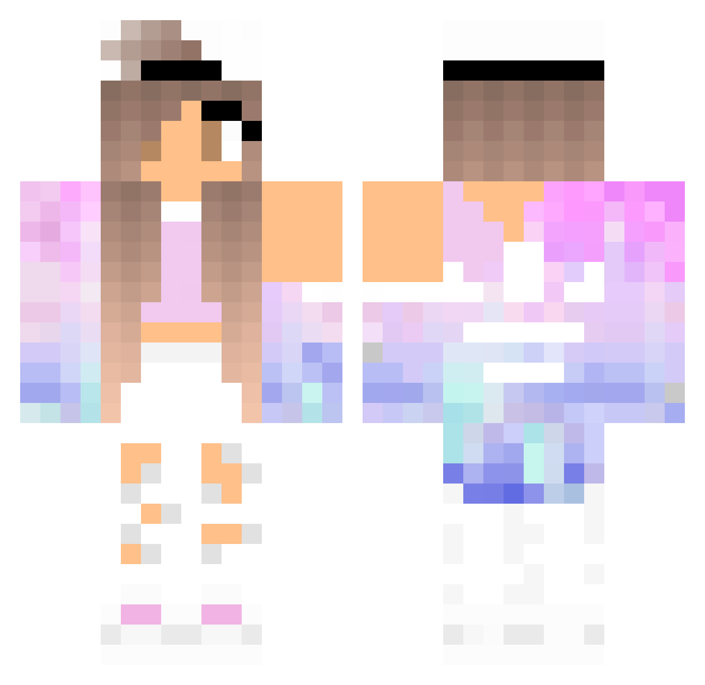 Celine0906 Minecraft skin, front and back view
