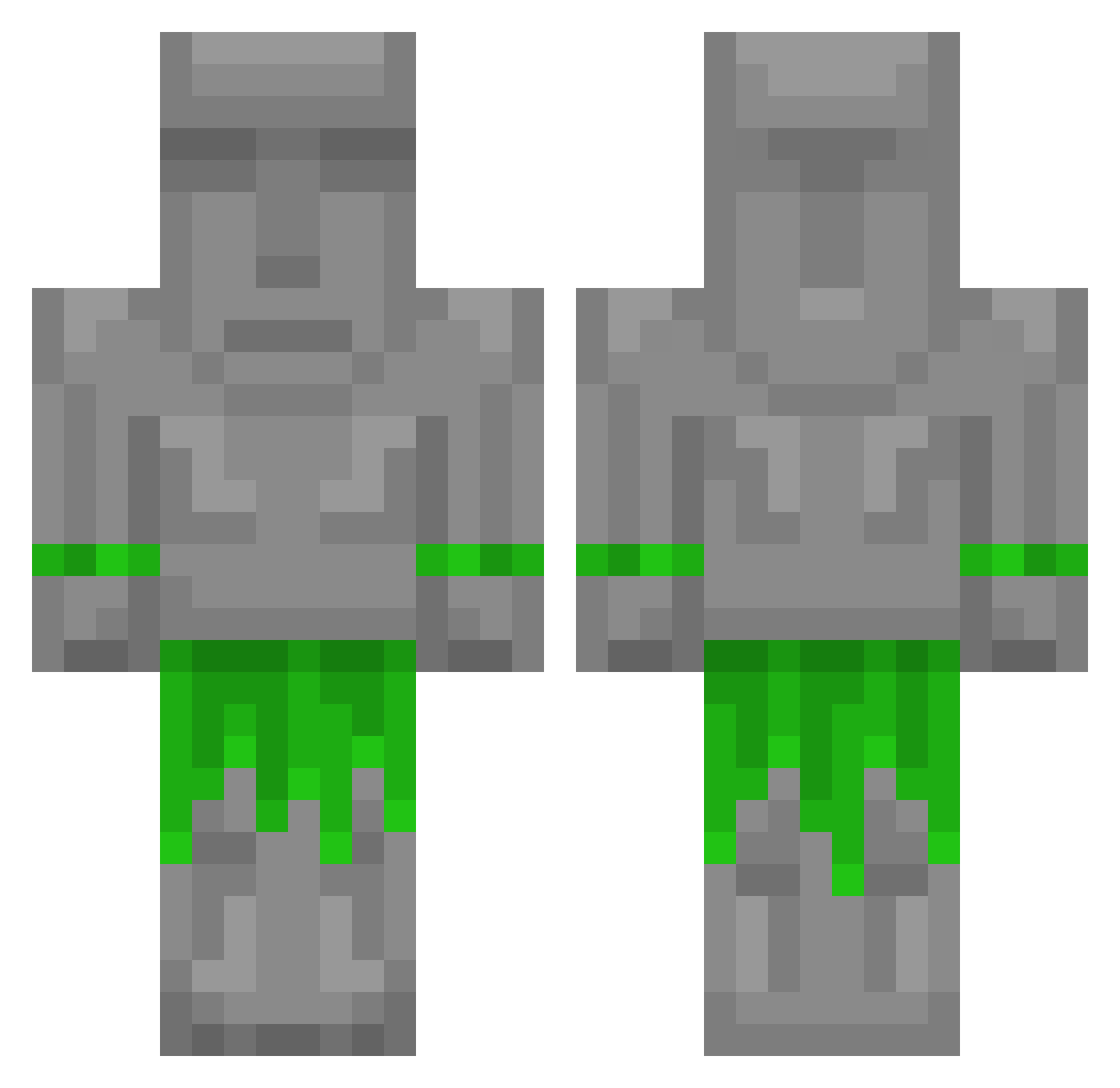 comuga Minecraft skin, front and back view