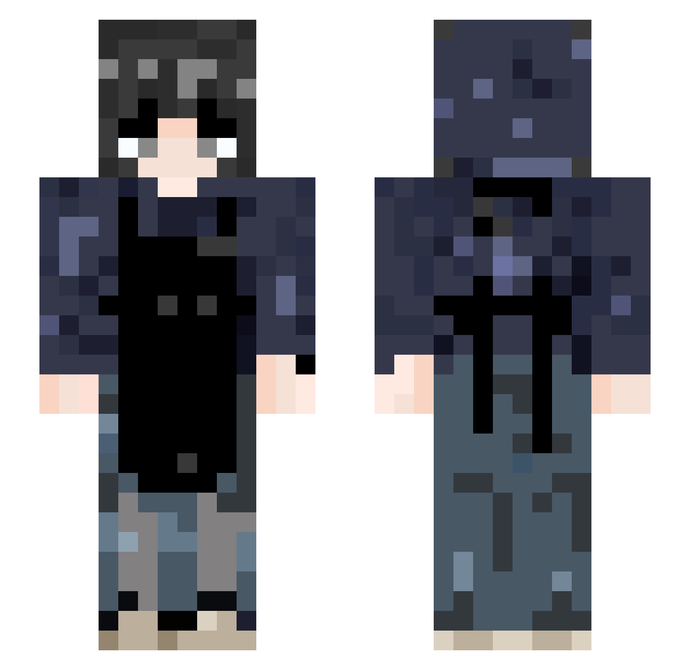 Skytron120 Minecraft skin, front and back view