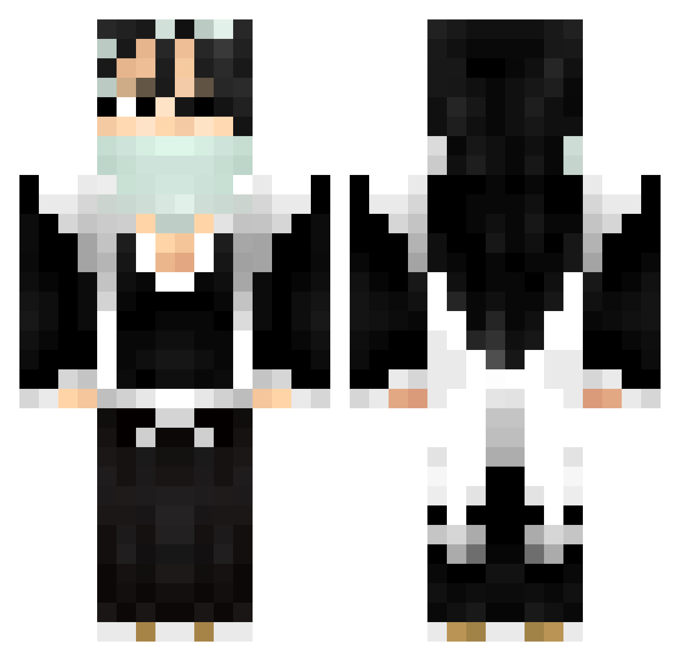 Mangojunior2055 Minecraft skin, front and back view