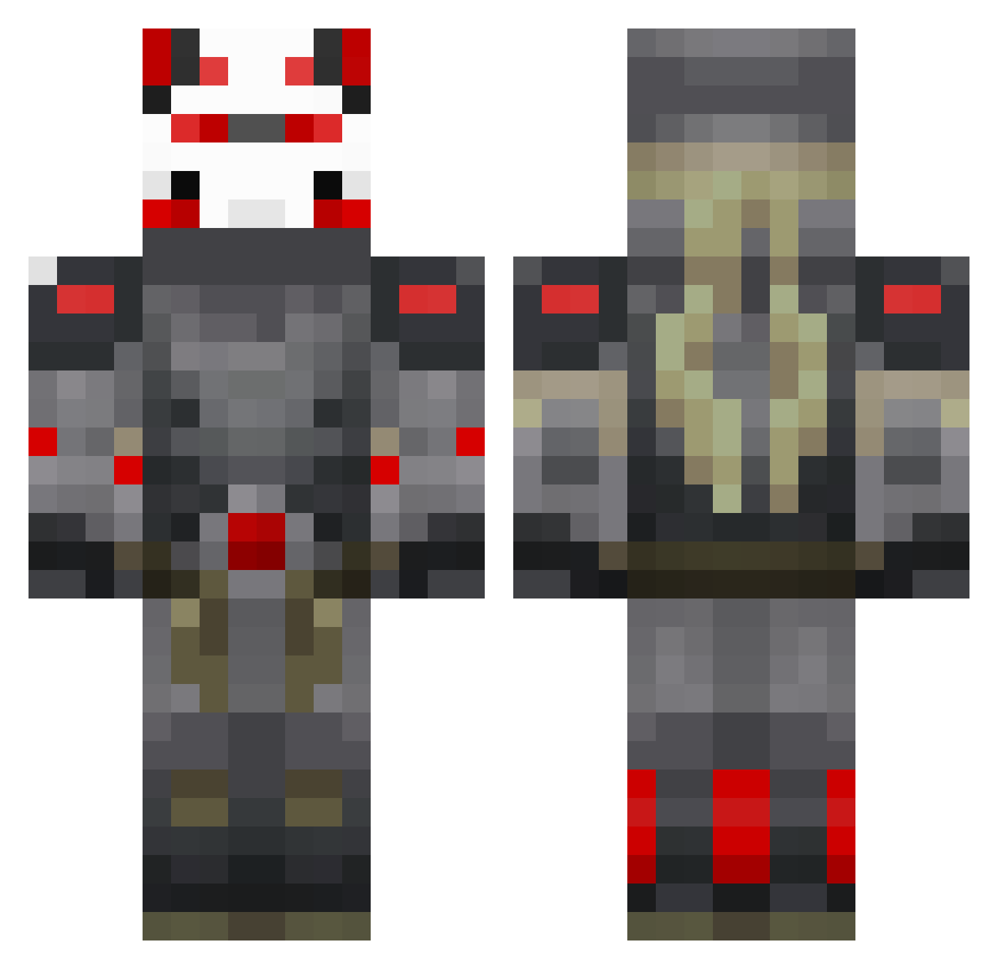 zx_Breyer Minecraft skin, front and back view