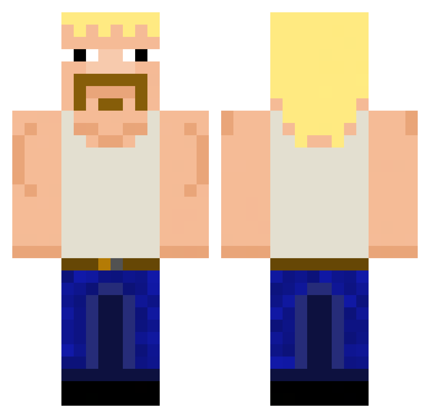 HippoPoacher67 Minecraft skin, front and back view
