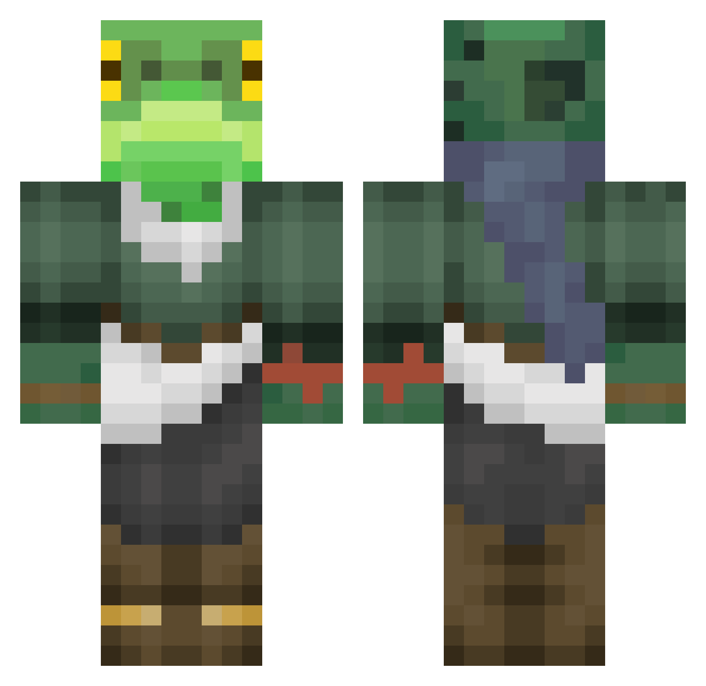 Ragnar348 Minecraft skin, front and back view