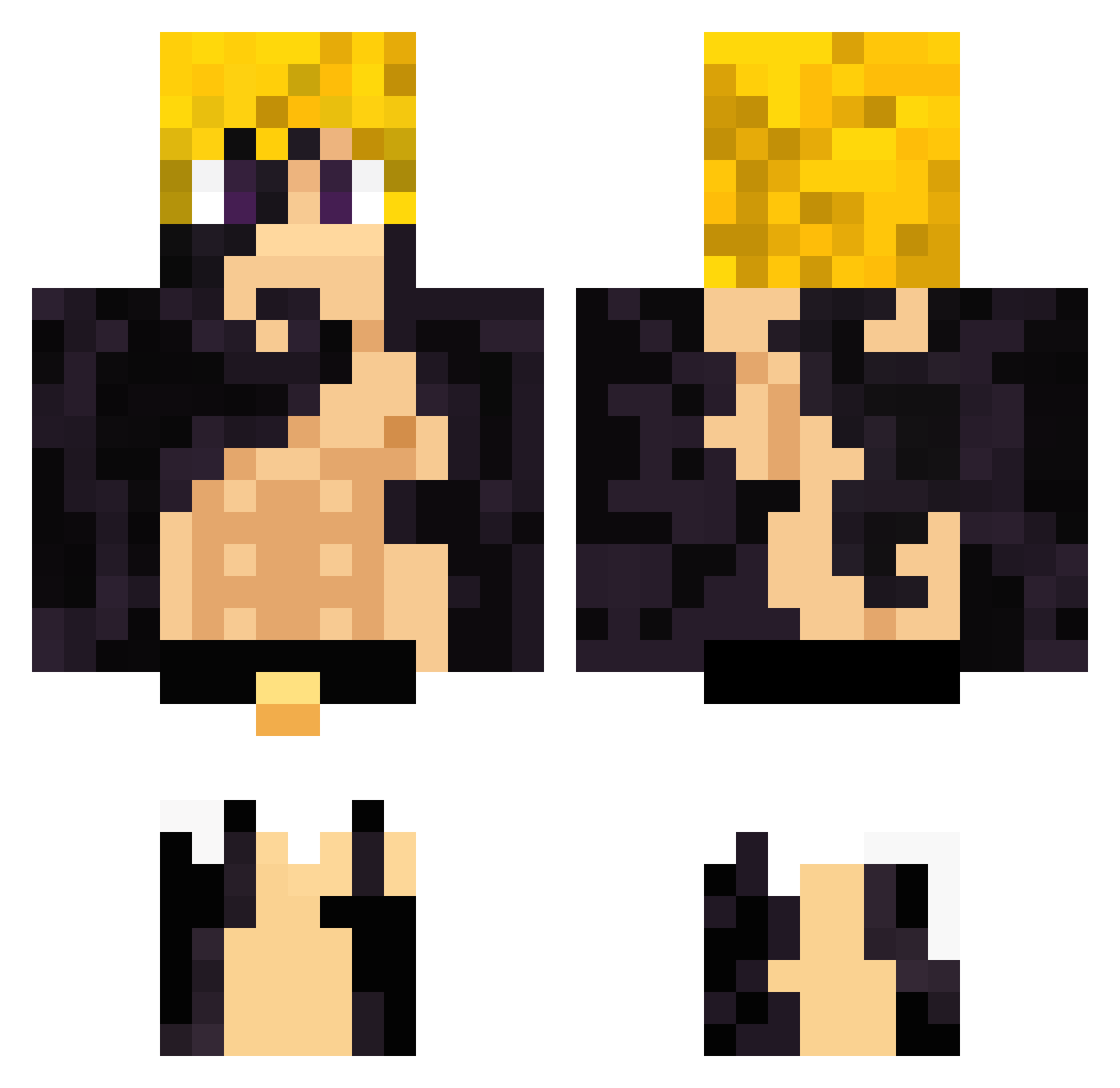 nekoboyf_ Minecraft skin, front and back view