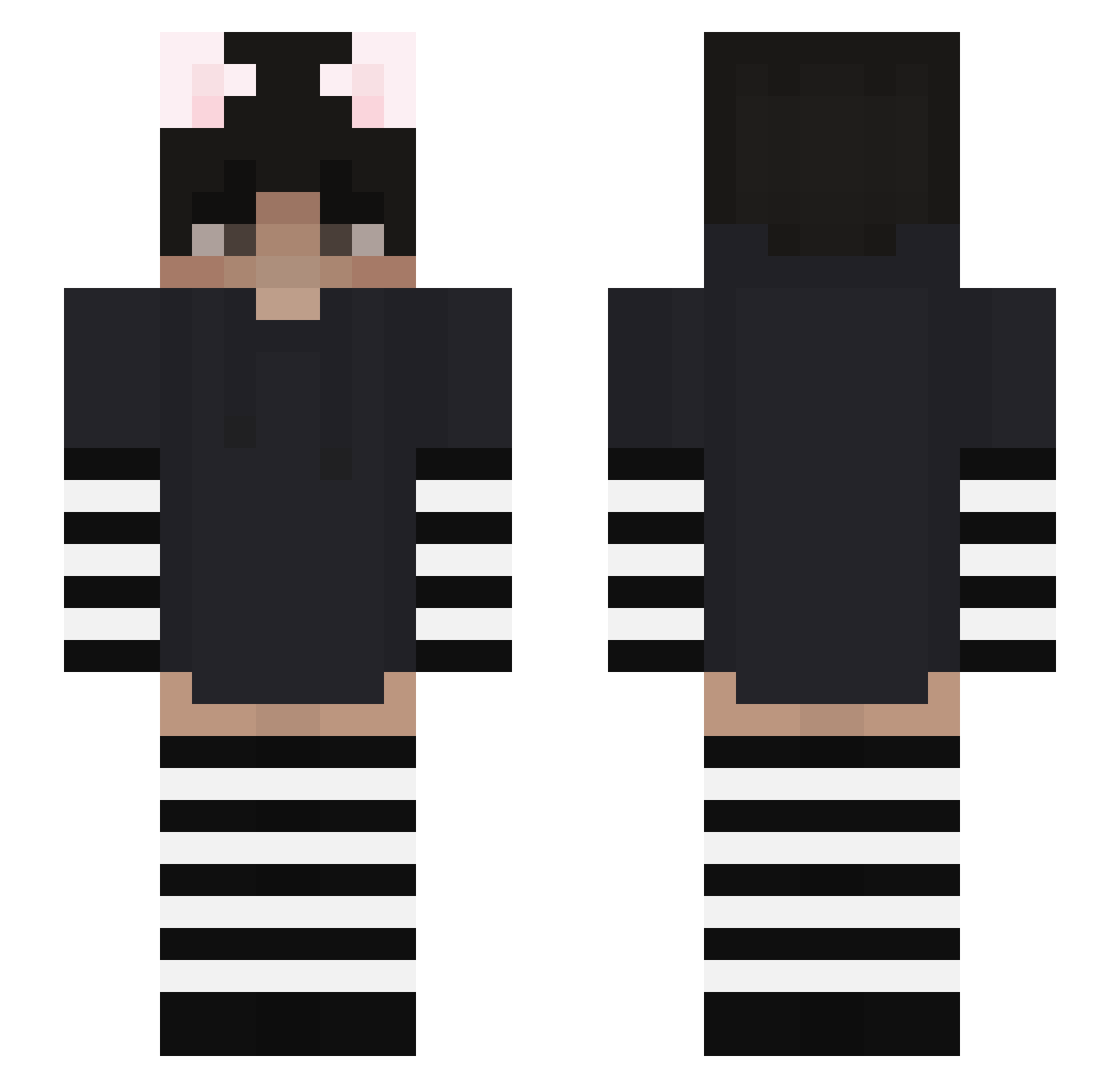 jubee0320 Minecraft skin, front and back view