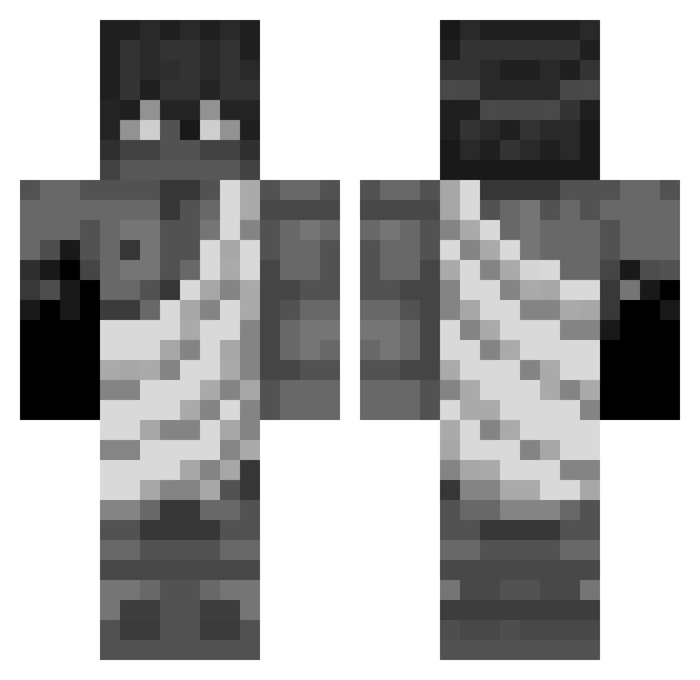 TioDhante Minecraft skin, front and back view