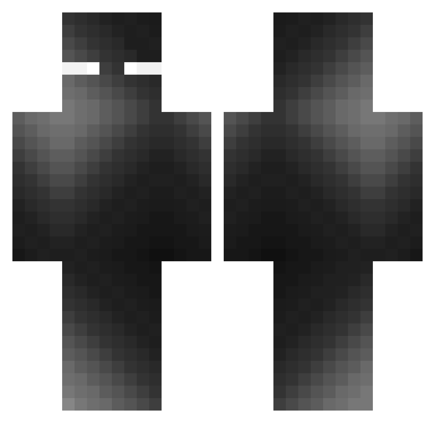 SleepySteel Minecraft skin, front and back view