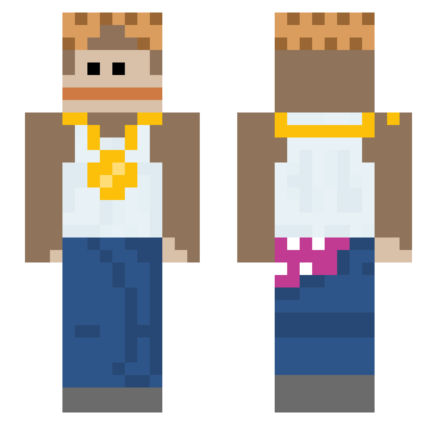 urnigeriansteppa Minecraft skin, front and back view