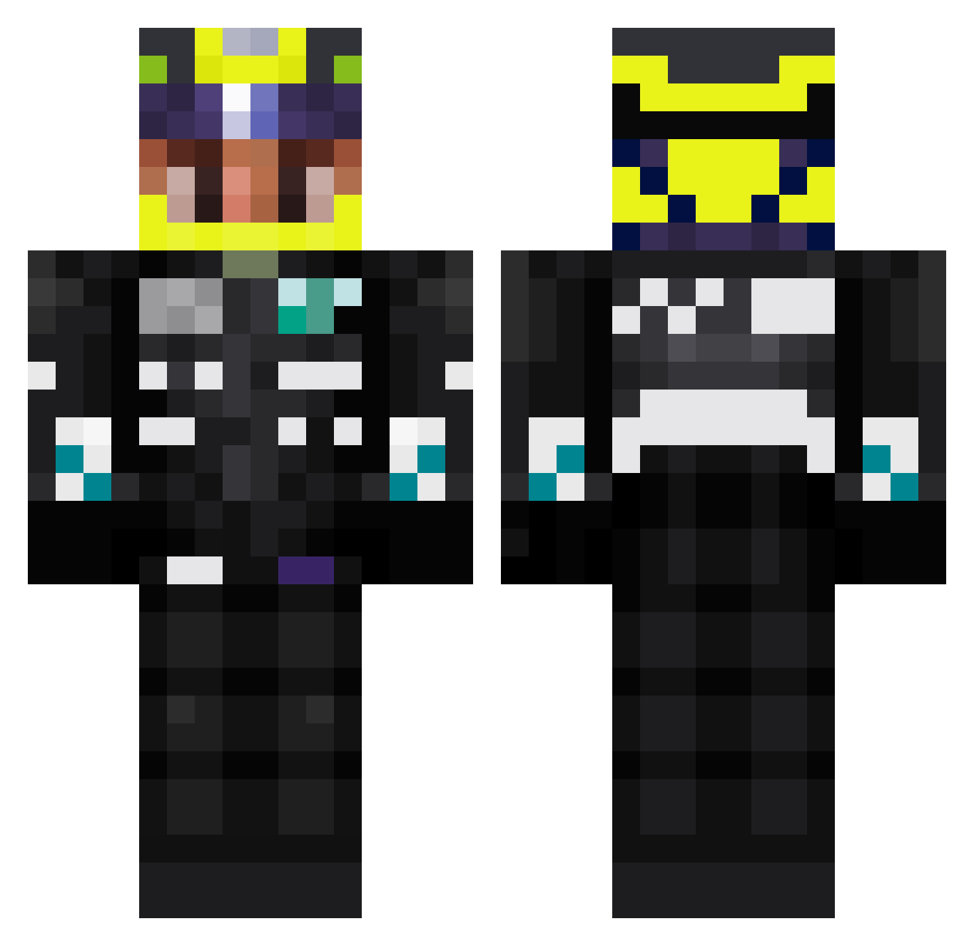 HippedVexoN Minecraft skin, front and back view
