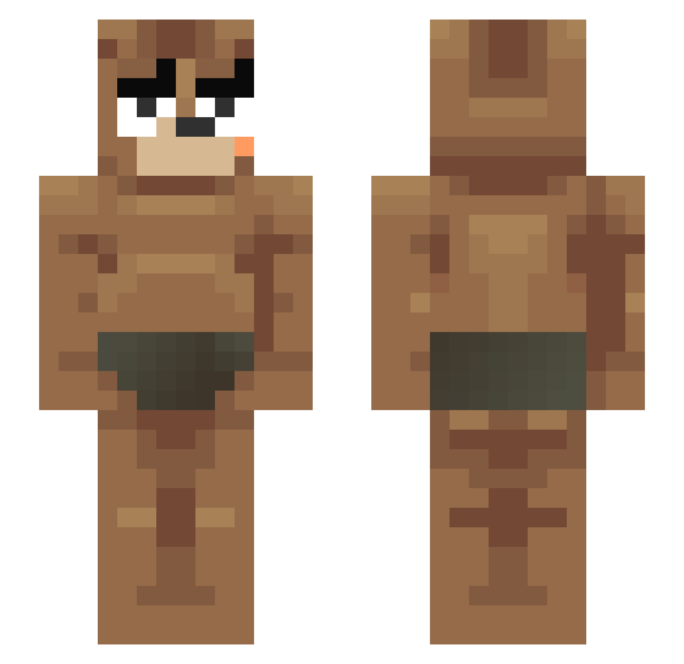 Heedamjung Minecraft skin, front and back view