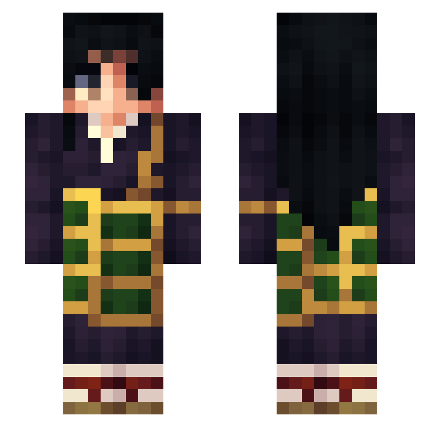 Sir_Goodman Minecraft skin, front and back view