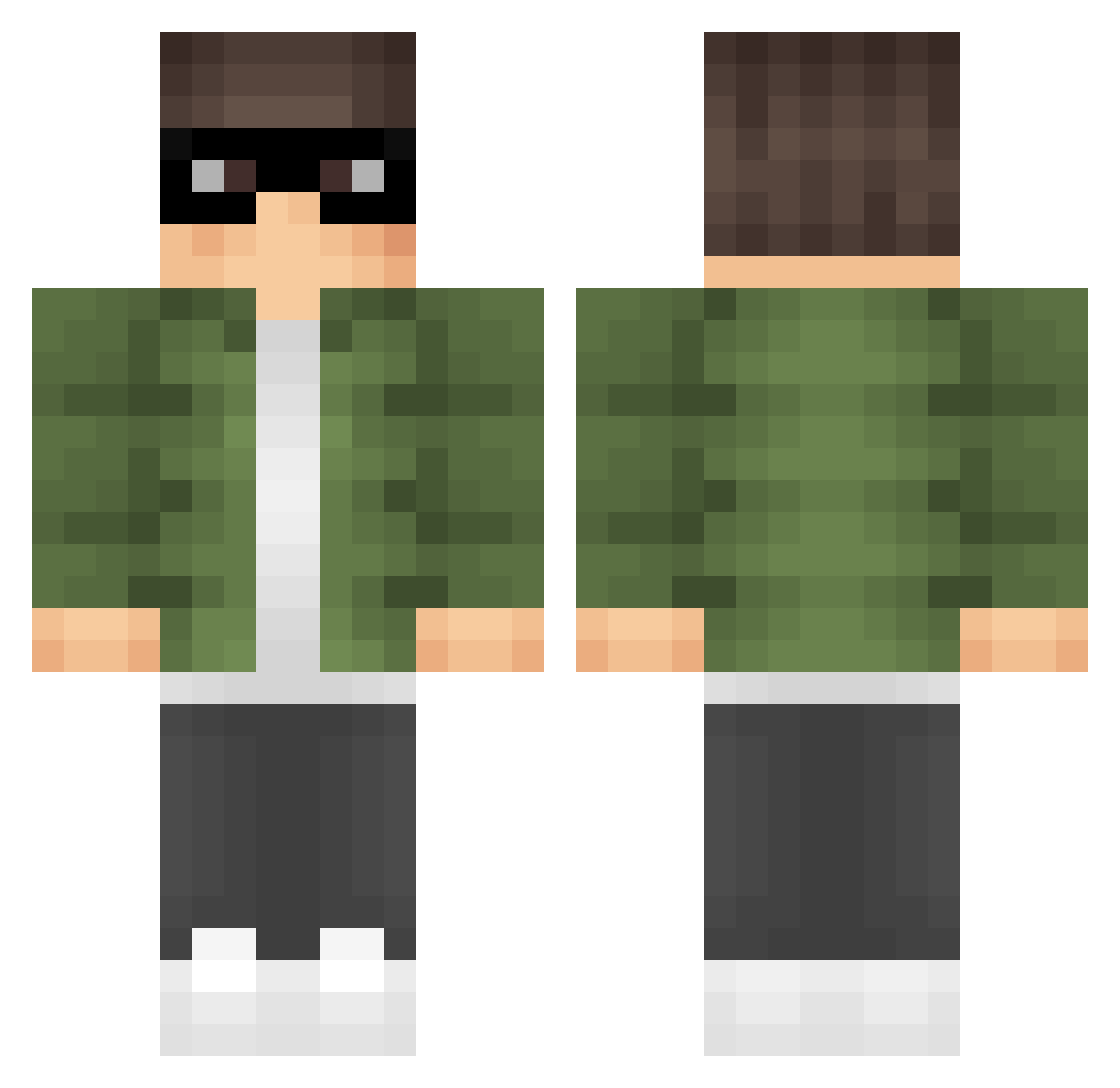 ImbissAtze Minecraft skin, front and back view