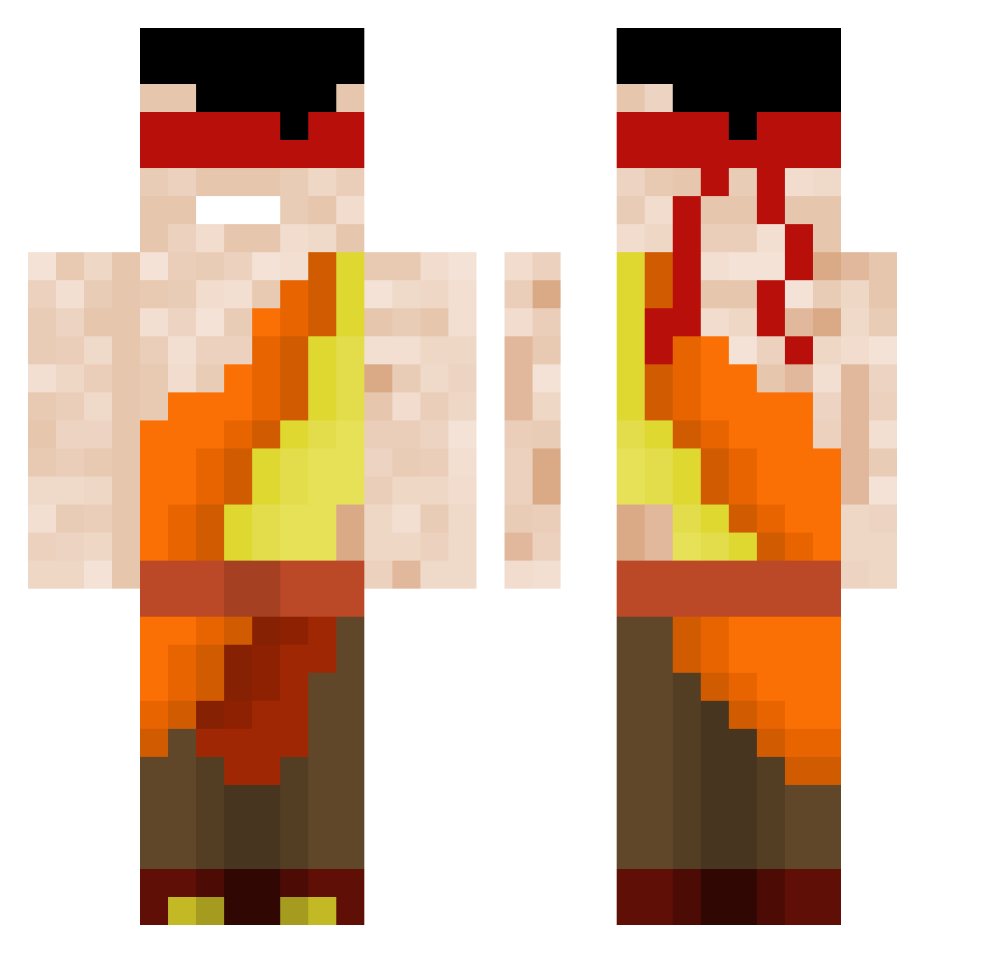 _Naike Minecraft skin, front and back view