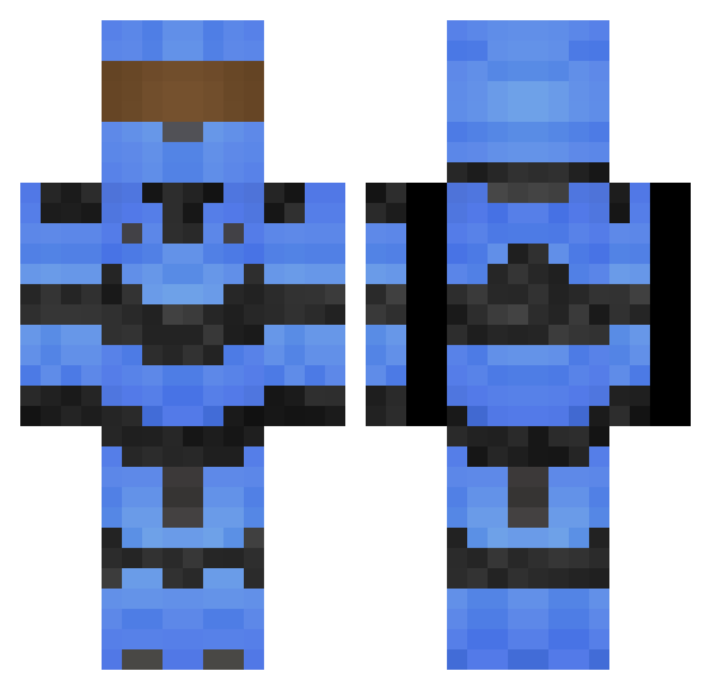 DoctorDylan1717 Minecraft skin, front and back view