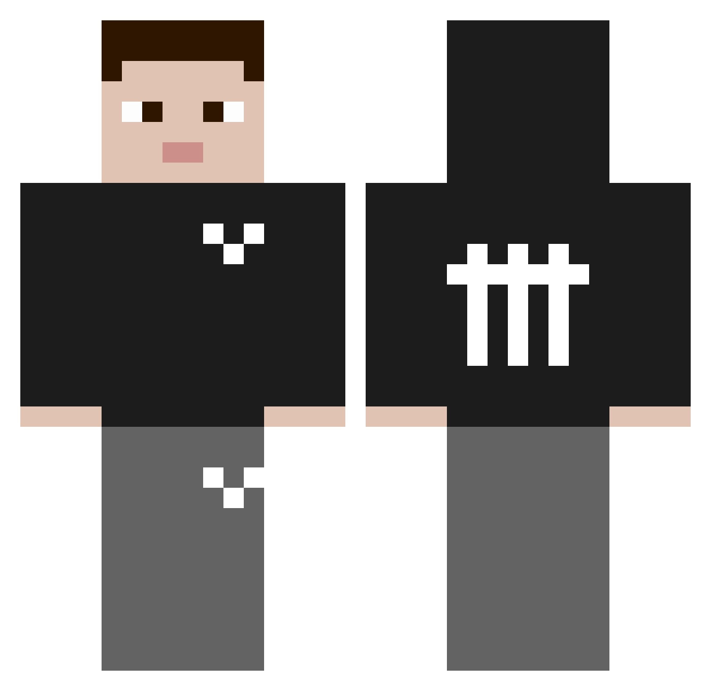 lelo0002 Minecraft skin, front and back view