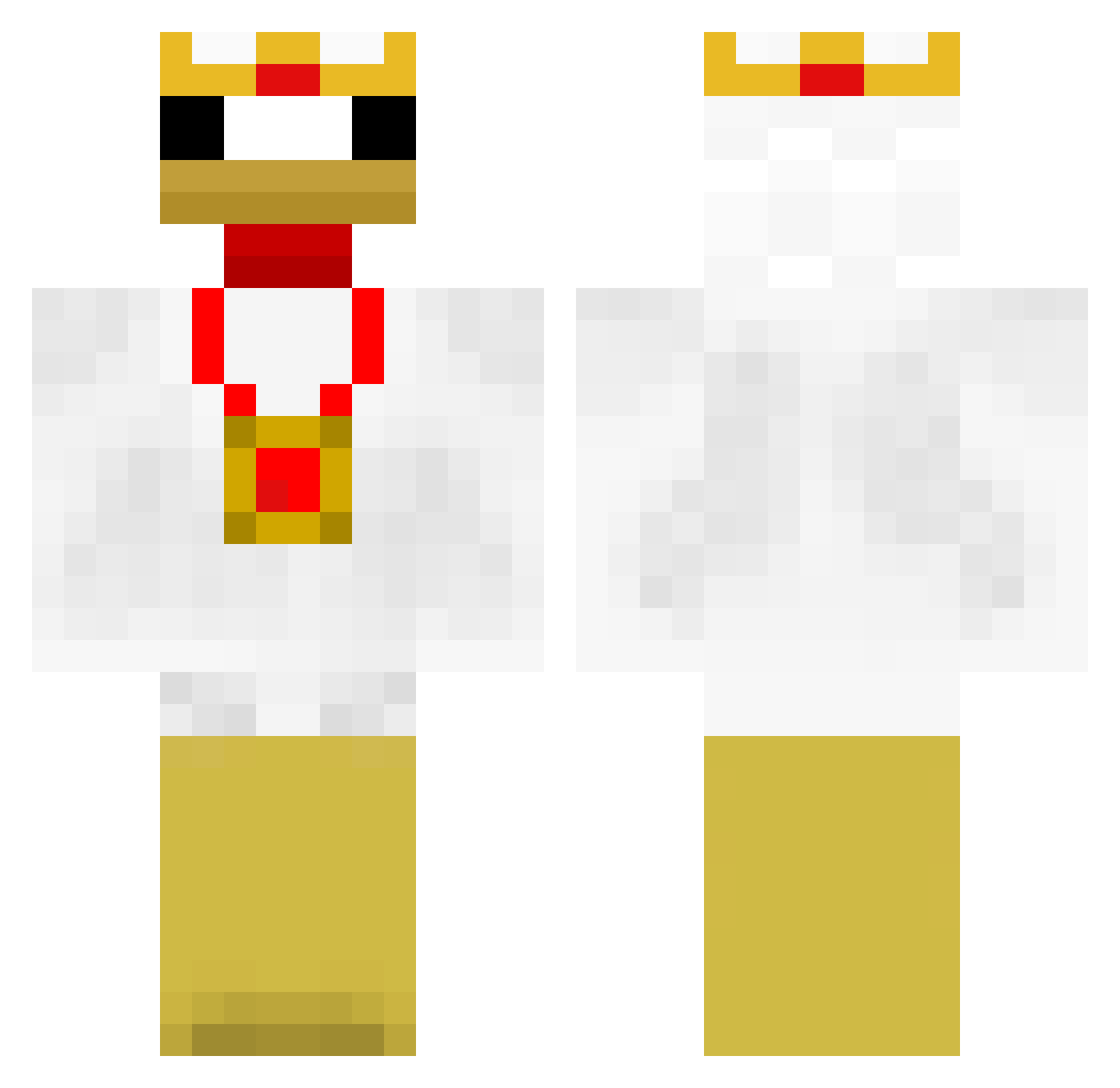 DERI2005 Minecraft skin, front and back view