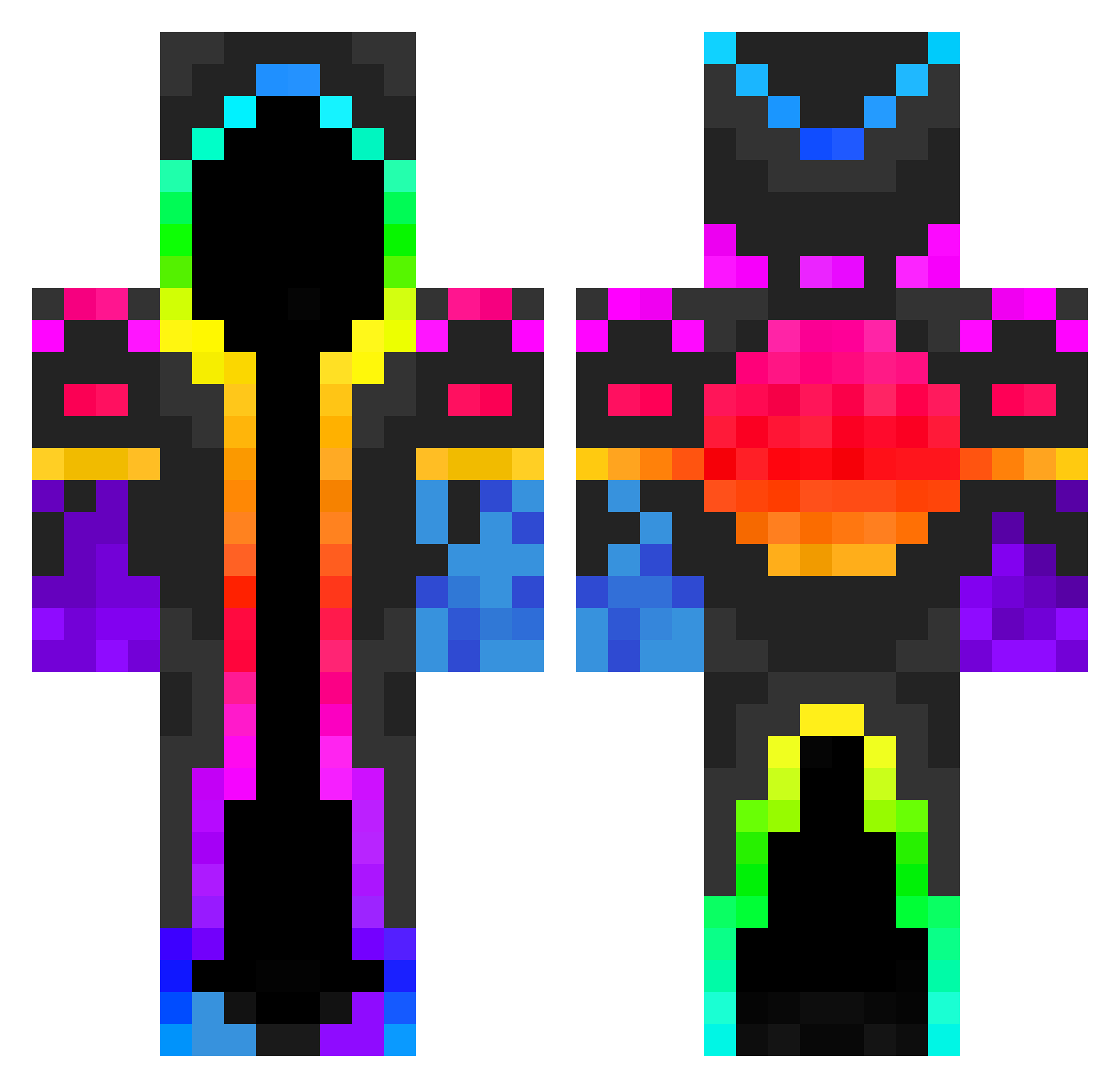 TheGamingLemon56 Minecraft skin, front and back view