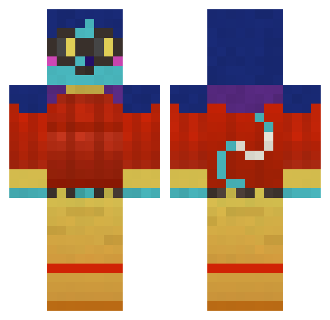 gp_1 Minecraft skin, front and back view
