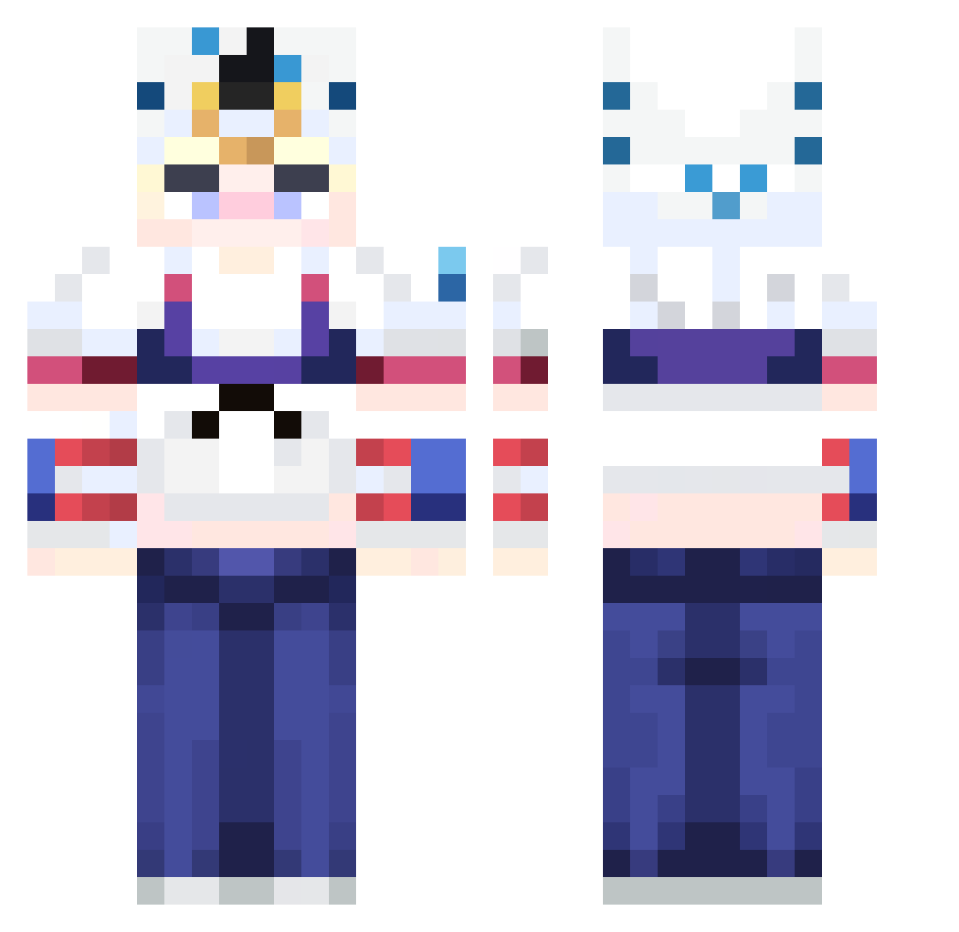 minifridge_mc Minecraft skin, front and back view