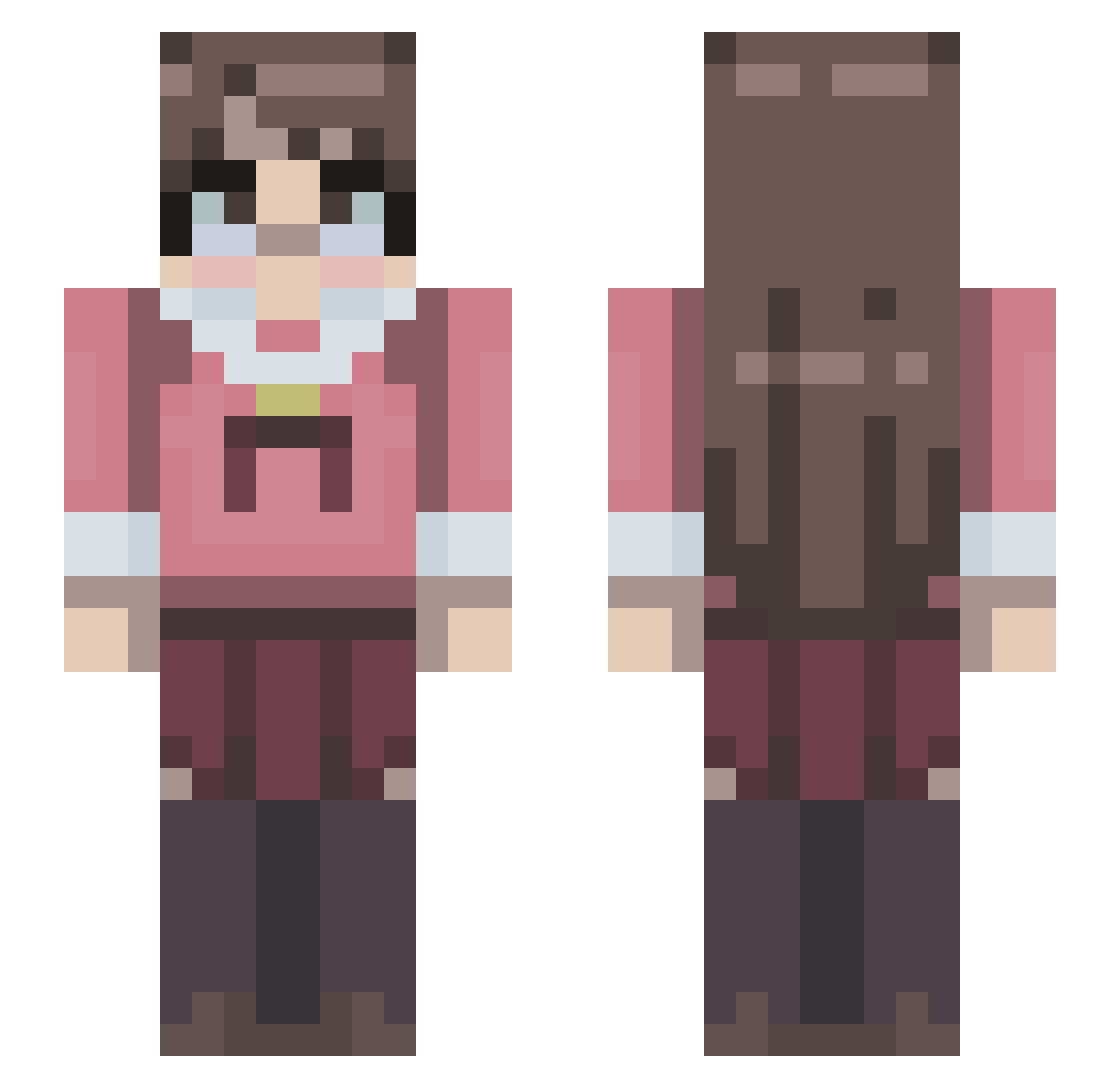 criticalblaze6 Minecraft skin, front and back view