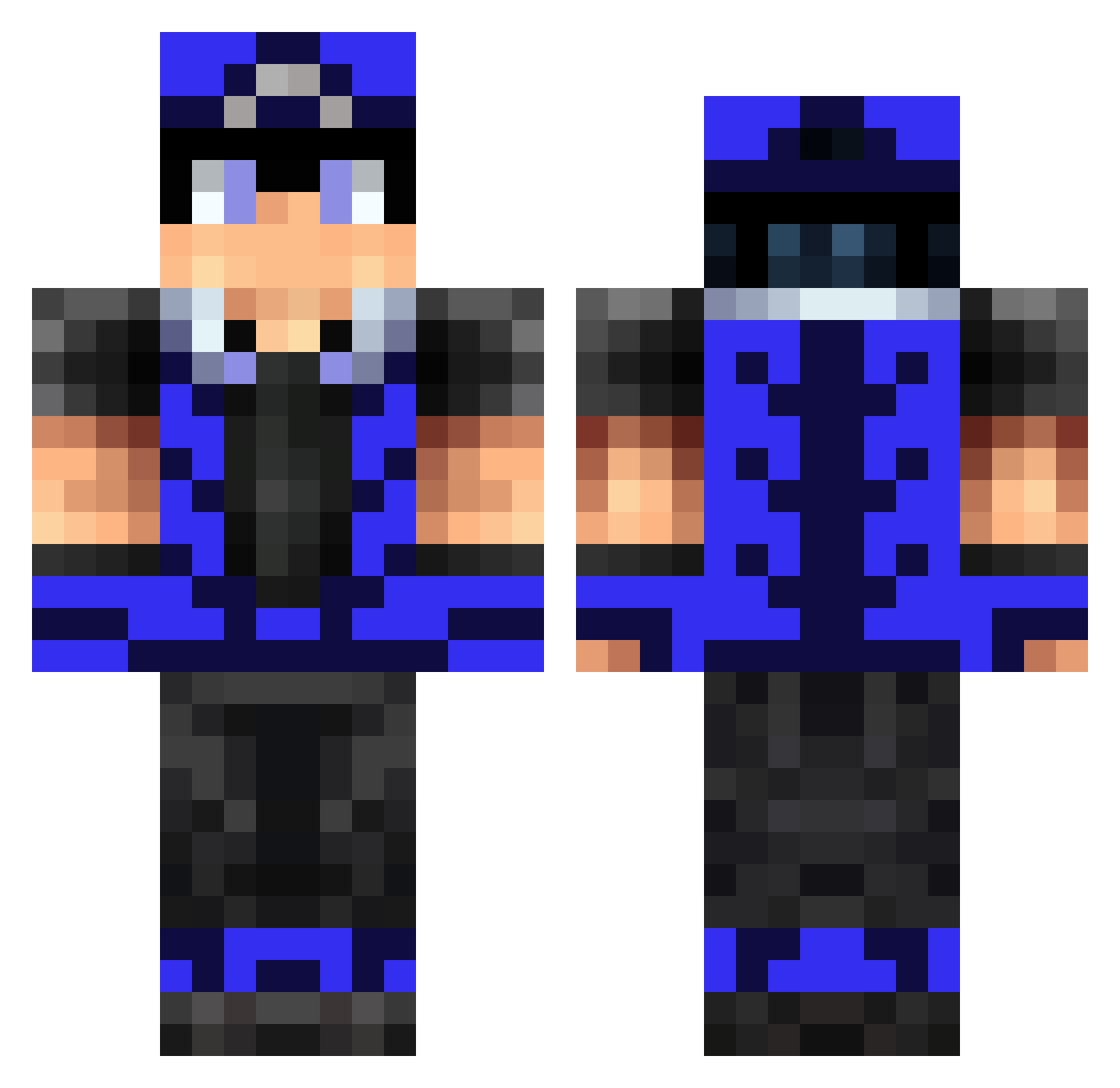 Siggimani Minecraft skin, front and back view