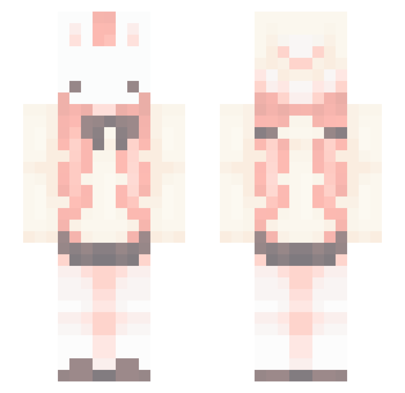SerenityWLC Minecraft skin, front and back view