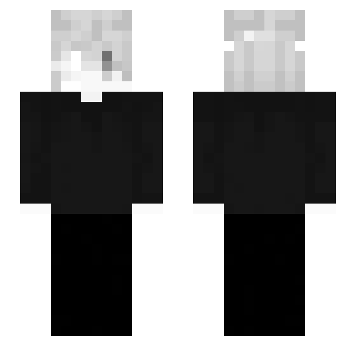 h4tx Minecraft skin, front and back view