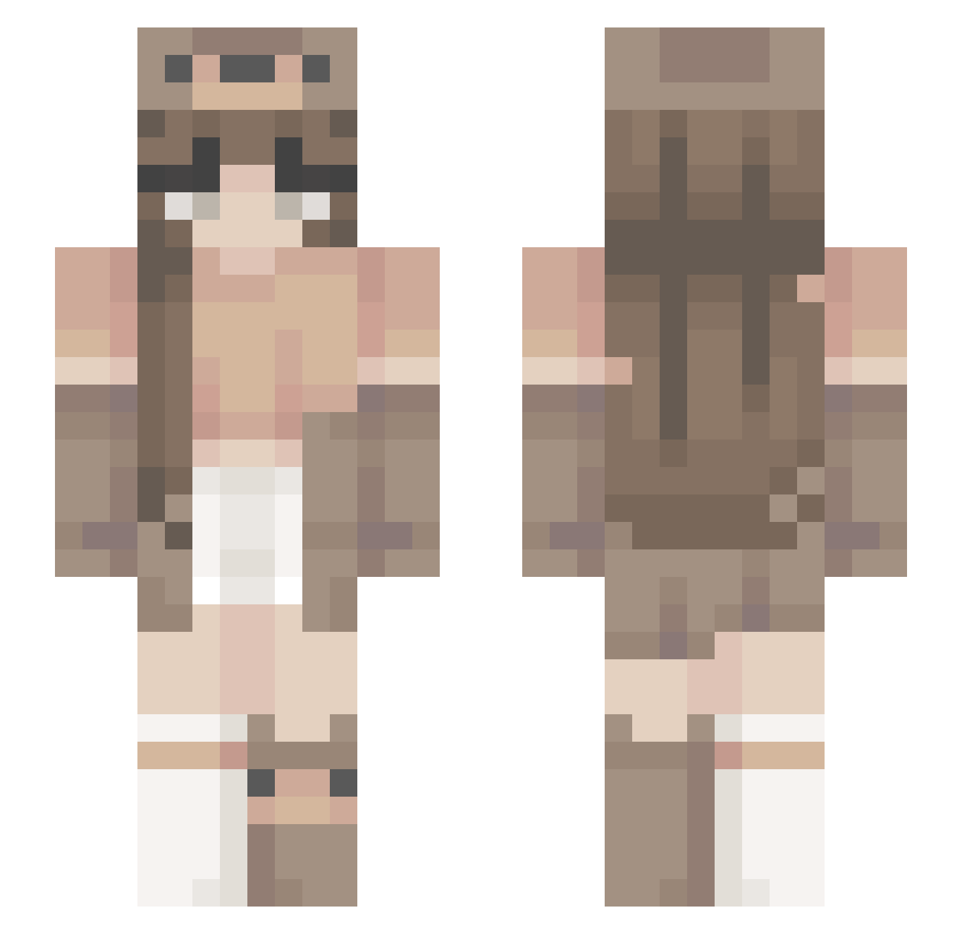 LilBokeron7 Minecraft skin, front and back view