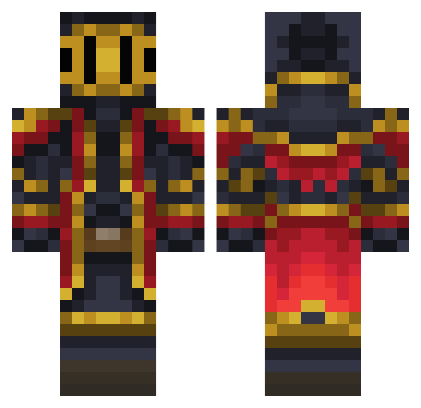 petri Minecraft skin, front and back view