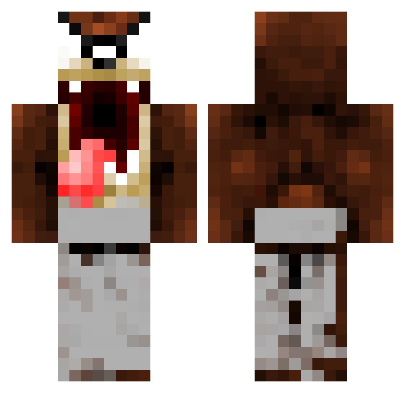 Eovulgo Minecraft skin, front and back view