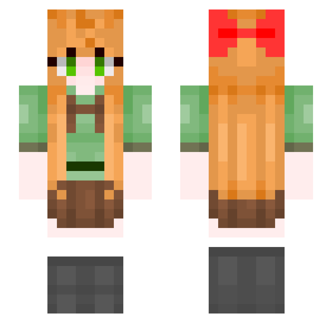 smile5206 Minecraft skin, front and back view