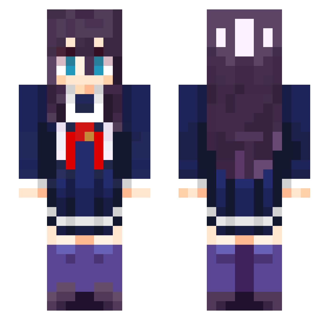 HealthyDieters Minecraft skin, front and back view