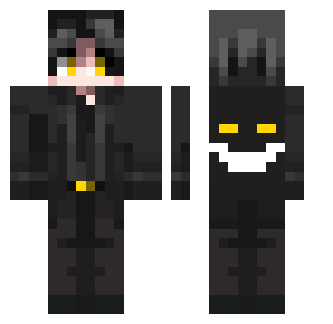 Dan_plus Minecraft skin, front and back view
