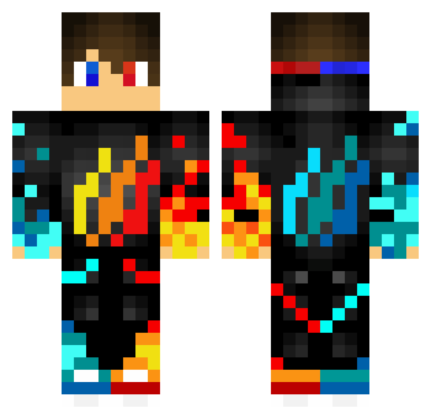 Jaydendpj Minecraft skin, front and back view