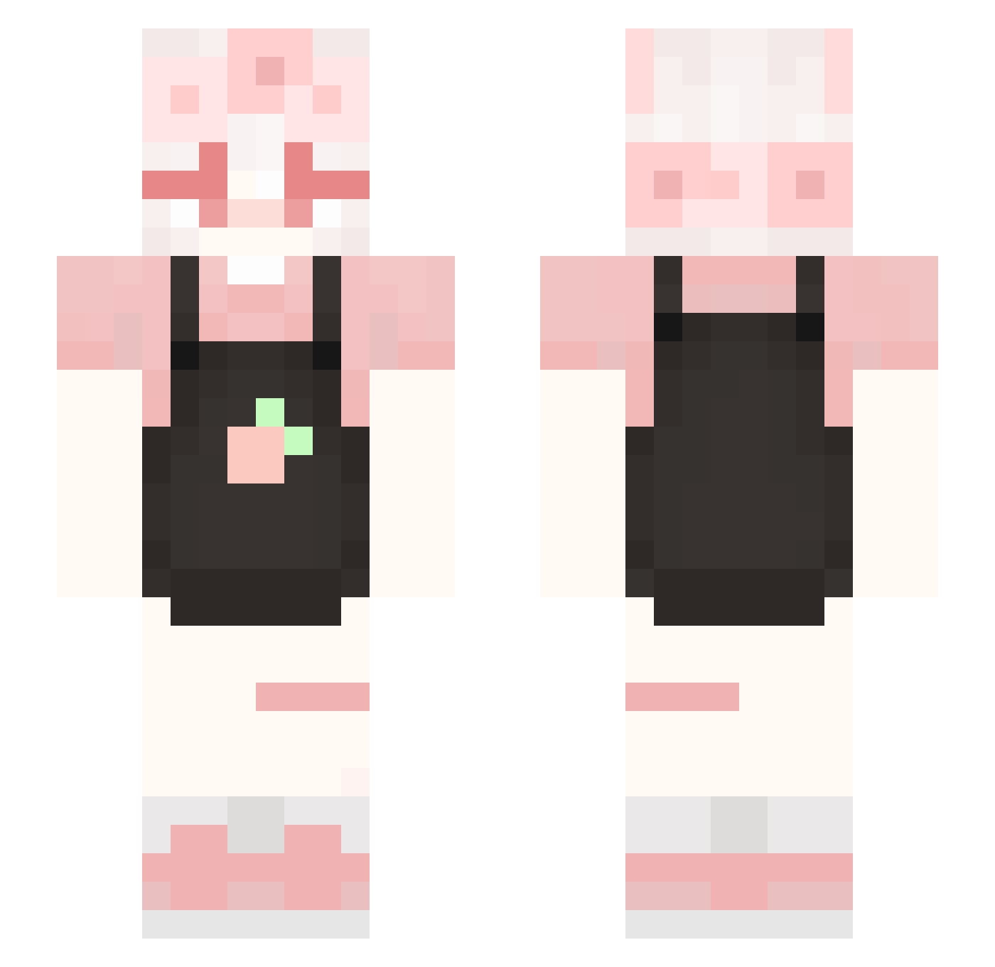 SpiceWasp Minecraft skin, front and back view
